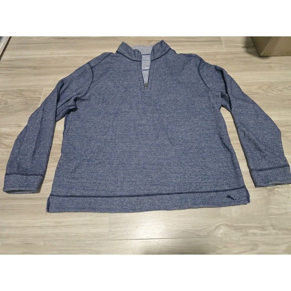 Tommy Bahama Other - Tommy Bahama 1/4 Zip Mens Reversible Pullover Sweater XL Blue